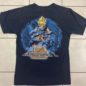 Vintage 90s 1998 DBZ Dragon Ball Z Goku Anime Navy Blue T-Shirt Size M